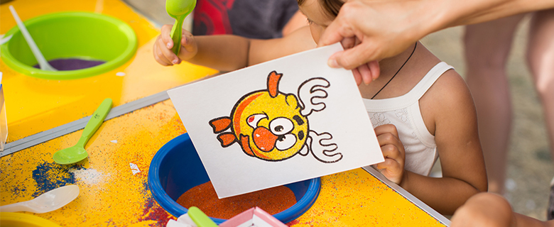Painting with Colored Sand Painting with Colored Sand